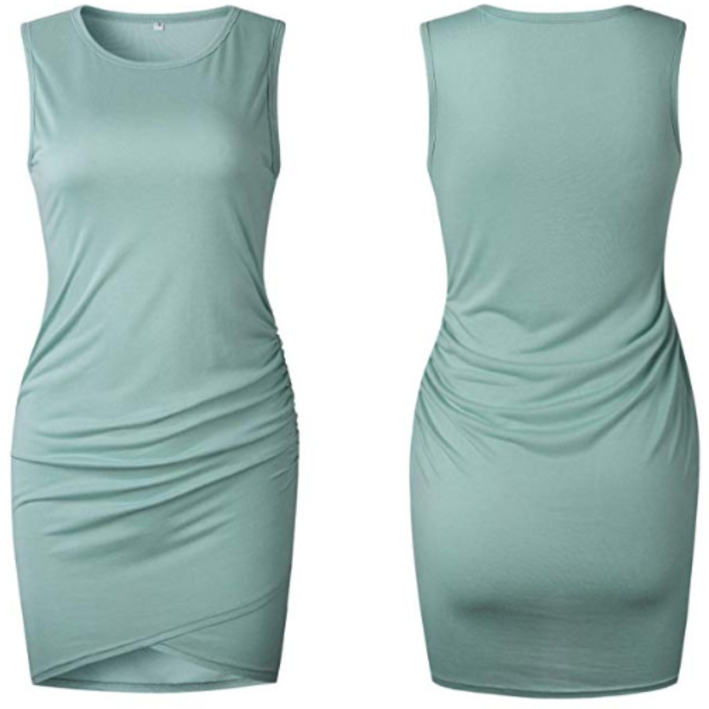 NWT Mint ruched sleeveless dress S
